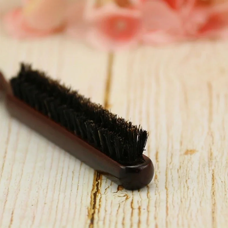 بيزيم ايفدي Professional Wooden Wood Colored Thin Bun Brush Hair Brush