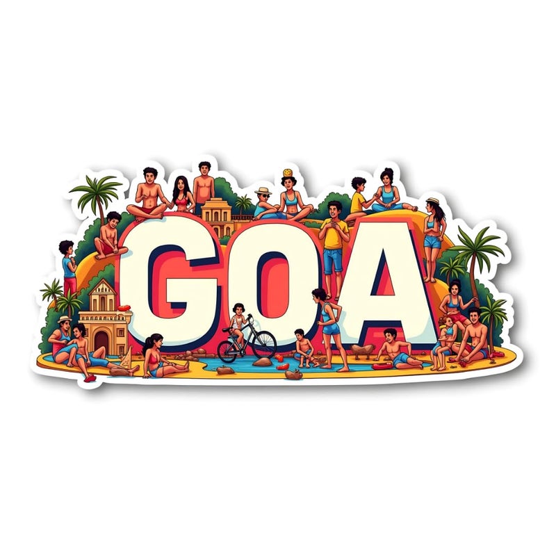GIFTODAY Goa State Theme Souvenir Wooden Fridge Magnet for Refrigerator Goa Printed Magnet for Office Kitchen and Home Decoration Perfect Souvenir Gift Pack of 1 Size 3x3 Inch - Image 1