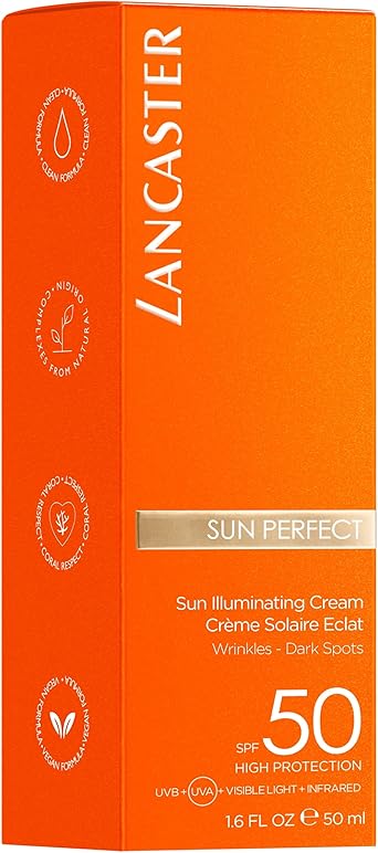 Lancaster كريم الإضاءة المثالي من لانكستر للشمس SPF50 50 مل حماية شاملة من الشمس تقنية مضادة للشيخوخة تحسين ترطيب البشرة وملمسها تركيبة نباتية - Image 3