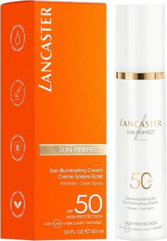 Lancaster كريم الإضاءة المثالي من لانكستر للشمس SPF50 50 مل حماية شاملة من الشمس تقنية مضادة للشيخوخة تحسين ترطيب البشرة وملمسها تركيبة نباتية - Image 2