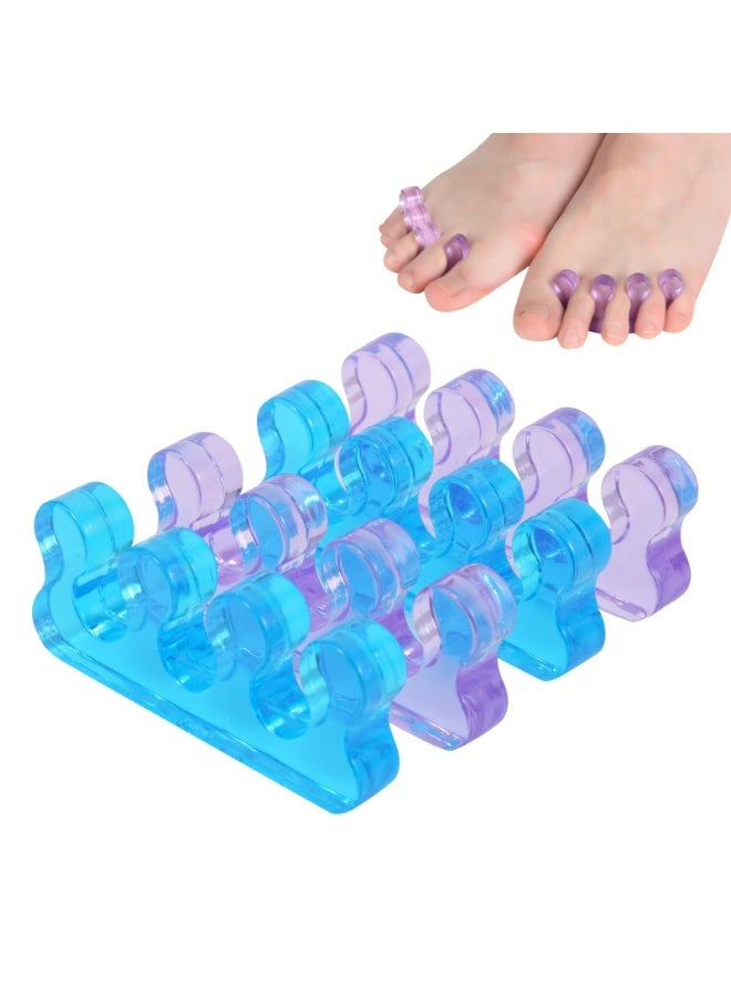 2 Pairs Toe Separators for Women & Men - Correct Bunion and Overlapping Toes, Gel Silicone Toe Spacers for Pedicure, Nail Polish, Toenail Painting, Yoga Relax - Image 1