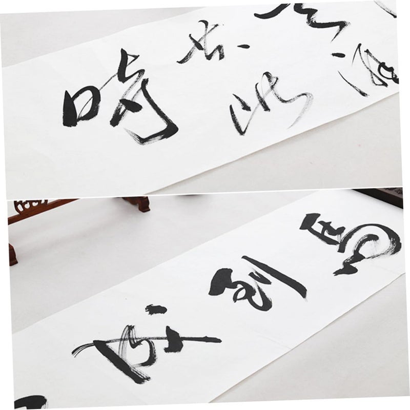 Parliky Thickened Chinese Art Rice Paper Long Scroll Semi-raw Semi-Cooked Xuan Paper for Calligraphy Painting Ink Brush Writing Beginners and Artists - Image 3