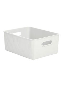TATAY Impact Resistance Rectangular Multi Purpose Storage Basket White 15 L 7010301  - Image 1