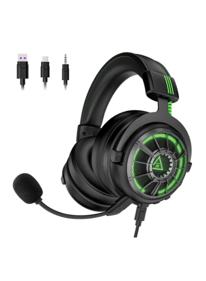 EKSA E5000 Star Engine Pro 3-in-1 Wired Gaming Headset - Black - Image 1