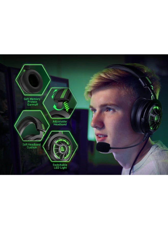 EKSA E5000 Star Engine Pro 3-in-1 Wired Gaming Headset - Black - Image 4