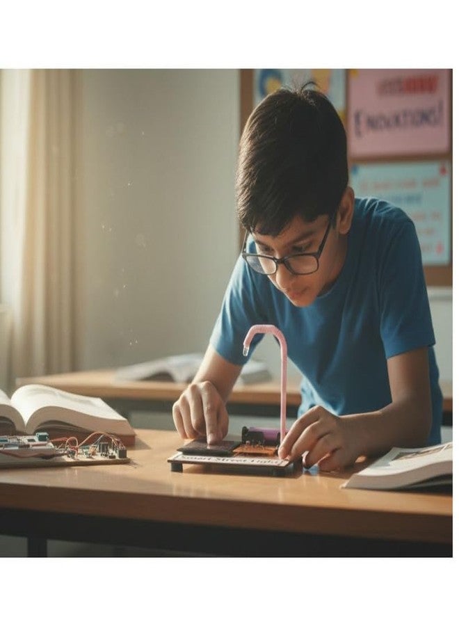 ESPtronics مجموعة أدوات مشروع علمي لإضاءة الشوارع بألواح شمسية ذكية أوتوماتيكية من ESPtronics، نموذج عملي باستخدام نظام استشعار LDR ونظام تشغيل/إيقاف، تعليم العلوم والتكنولوجيا والهندسة والرياضيات لطلاب المدارس - Image 4