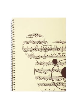 SYOSI Cute Staff Paper Music Composition Notebook Blank Sheet Manuscript Paper 100 Pages Notebook Music Folder Paper Documents Storage Folder for Musicians Student Documents Supply for Kids  - Image 1