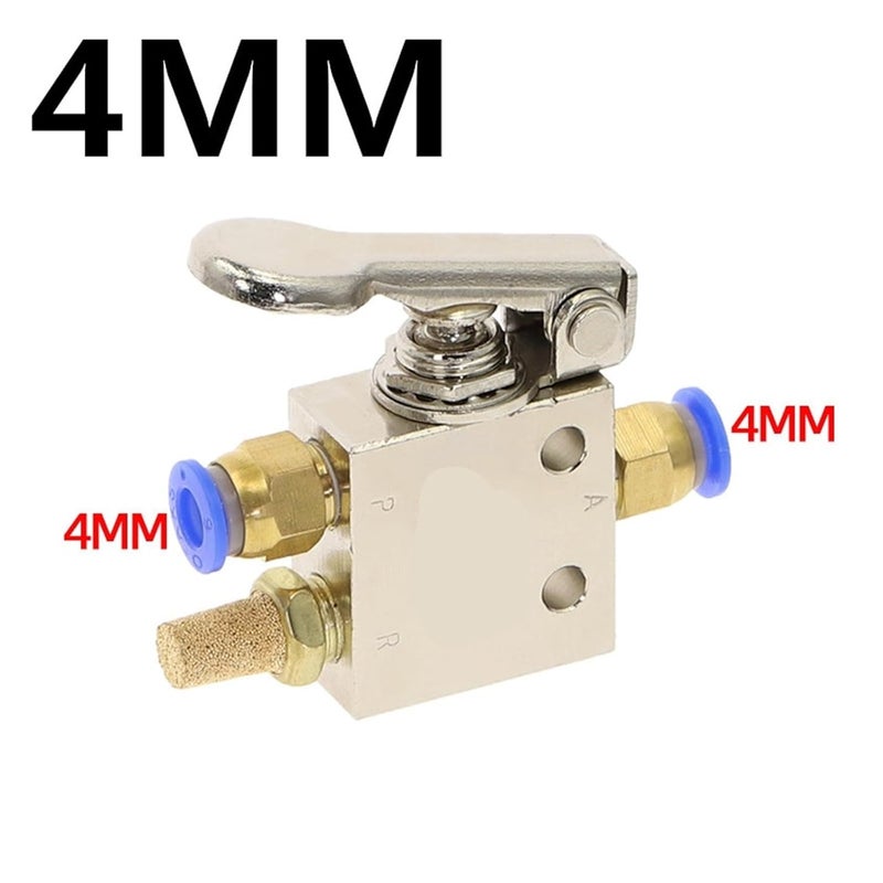 TAC2 31P 4MM صمام ميكانيكي هوائي للهواء زر تبديل واحد داخل خارج للضغط - Image 3
