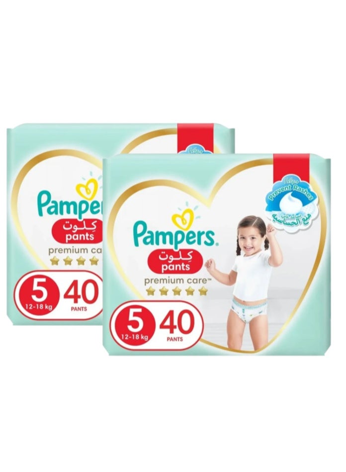Premium Care Pants Diapers, Size 5, 9-14kg, 44's x 2