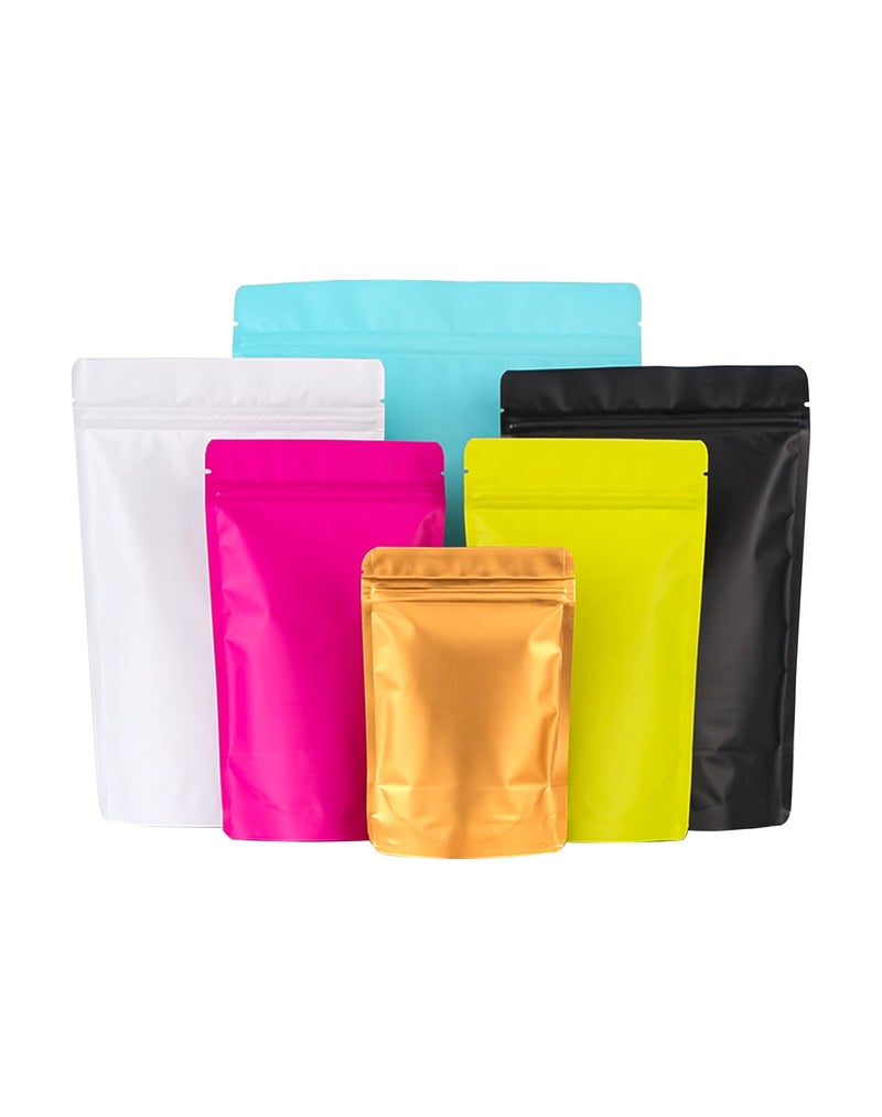 FireKylin 100 Pack Resealable Stand Up Bags,5.5" x 8.6" Smell Proof Pouch Sealable Foil Pouch Bags for Packaging (White) - Image 5