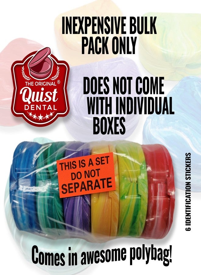 Quist Dental USA Made QUIST Dental® - Bulk Marble Retainer Cases (6) - Vent Holes - BPA Free - Unique Look - Image 2