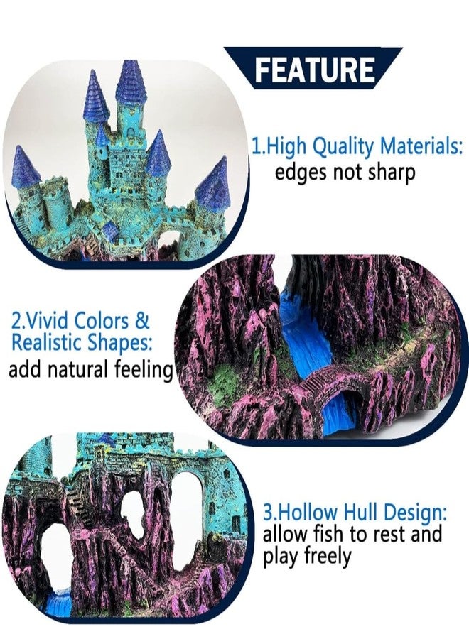 Mistletoe Resin Ancient Castle Fish Tank Aquarium Accessories Fish Hide House Beautiful Aquarium Dec - Image 4