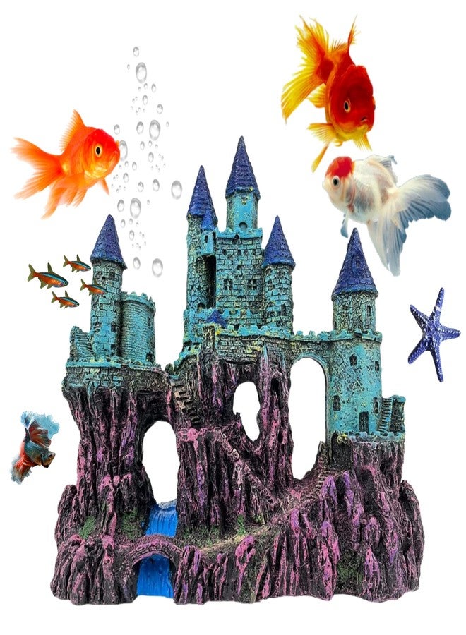 Mistletoe Resin Ancient Castle Fish Tank Aquarium Accessories Fish Hide House Beautiful Aquarium Dec - Image 1