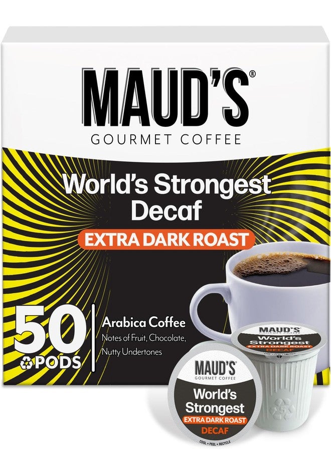 Maud's World's Strongest Decaf Coffee Pods, 50ct, Decaffeinated Dark Roast Coffee in Single Serve Pods - 100% Arabica Coffee, Compatible with Keurig K Cups Maker - Image 2