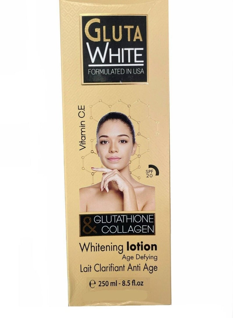 Gluta White Glutathione & Collagen Whitening Body Lotion 250ml - Image 1