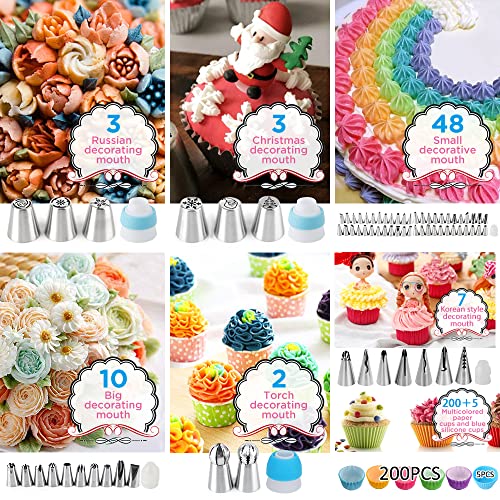 SIK Cake Decorating Kit,635 Pcs Decorating Supplies With 3 Springform Pan Sets Icing Nozzles Rotating Turntable Cake Topper Piping Bags Carrier Holder,Cake Baking Set Tools - Image 4