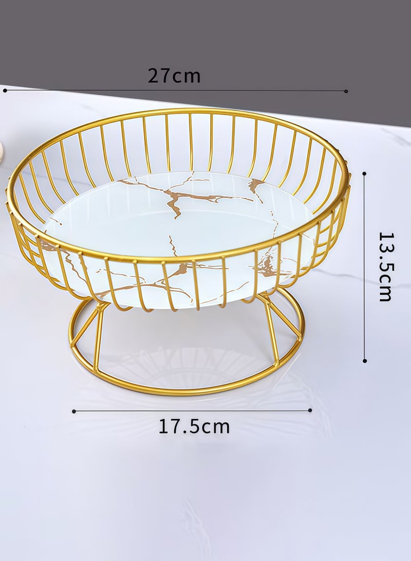 Fruit Rack Basket, Metal Wire Snack Serving Bowl Metal Countertop Vegetable Holder Decorative Fruits Bowls Stand Organizer Fruit Tray Kitchen Storage For Breads, Snacks, Kitchen Gadgets - Image 2