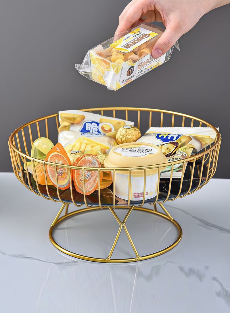 Fruit Rack Basket, Metal Wire Snack Serving Bowl Metal Countertop Vegetable Holder Decorative Fruits Bowls Stand Organizer Fruit Tray Kitchen Storage For Breads, Snacks, Kitchen Gadgets - Image 5