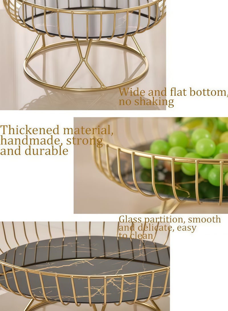 Fruit Rack Basket, Metal Wire Snack Serving Bowl Metal Countertop Vegetable Holder Decorative Fruits Bowls Stand Organizer Fruit Tray Kitchen Storage For Breads, Snacks, Kitchen Gadgets - Image 3