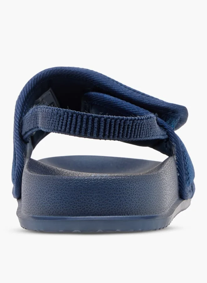 Kappa Boys Textured Slides With Elastic Strap