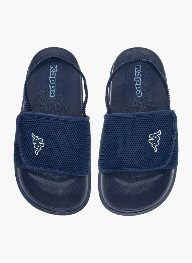 Kappa Boys Textured Slides With Elastic Strap