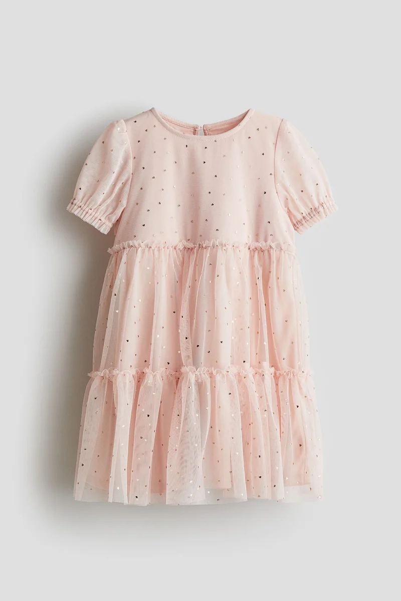 H&M Foil-print tulle dress