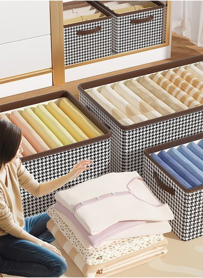 Generic Large Storage Baskets Clothes storage box Fabric Storage Boxes Collapsible Storage Bins Storage Bags with Reinforced Handle Decorative Closet Organizers and Storage for Clothes, Towels, Books  - Image 5