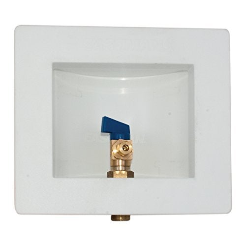 Eastman 1/2 Inch Sweat Connection x 1/4 Inch OD Compression Ice Maker Outlet Box, Quarter Turn Ball Valve, Pre-Assembled, 60232 - Image 1
