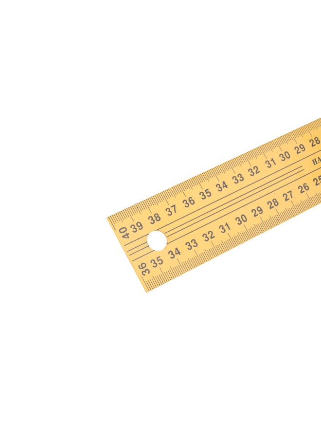 Generic - 90 Degree Angle Measuring Yellow Paint Angle Ruler Aluminum Alloy Angle Ruler Construction Site Measuring Tool Woodworking Square Multi-function Ruler-Model:12"／300mm(CJ-5008) - Image 1