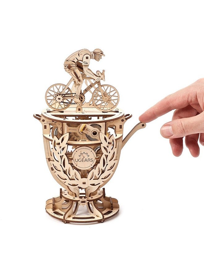 أوجيرز الآلي الدراج 3D لغز التجميع الذاتي 3D الألغاز الخشبية فكرة الكلاسيكية جولة دي فرنسا كأس دراجة الخشب نموذج عدة الإبداعية 3D الألغاز للبالغين DIY راكبي الدراجات الهدايا - Image 4
