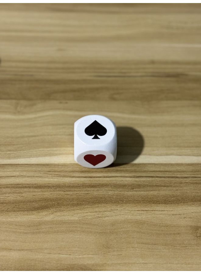 Cross-Border In-Stock Valentine's Day Food Decision Dice 4cm Wooden Dice Lotus Wood Painted Blank Printed Poker Dice 