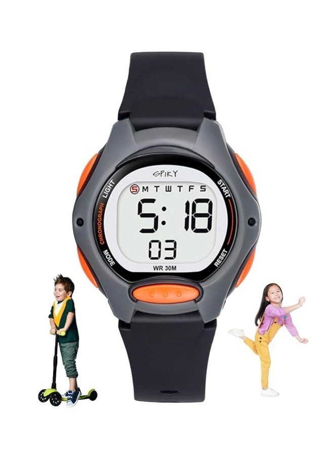 SPIKY Digital Sports Watch for Kids | Multifunctional with Luminous LED Display & Alarm | Water-Resistant & Silicone Strap | Best Birthday Gift Wrist Watches for Boys & Girls | Age 3-10 yrs - Image 1