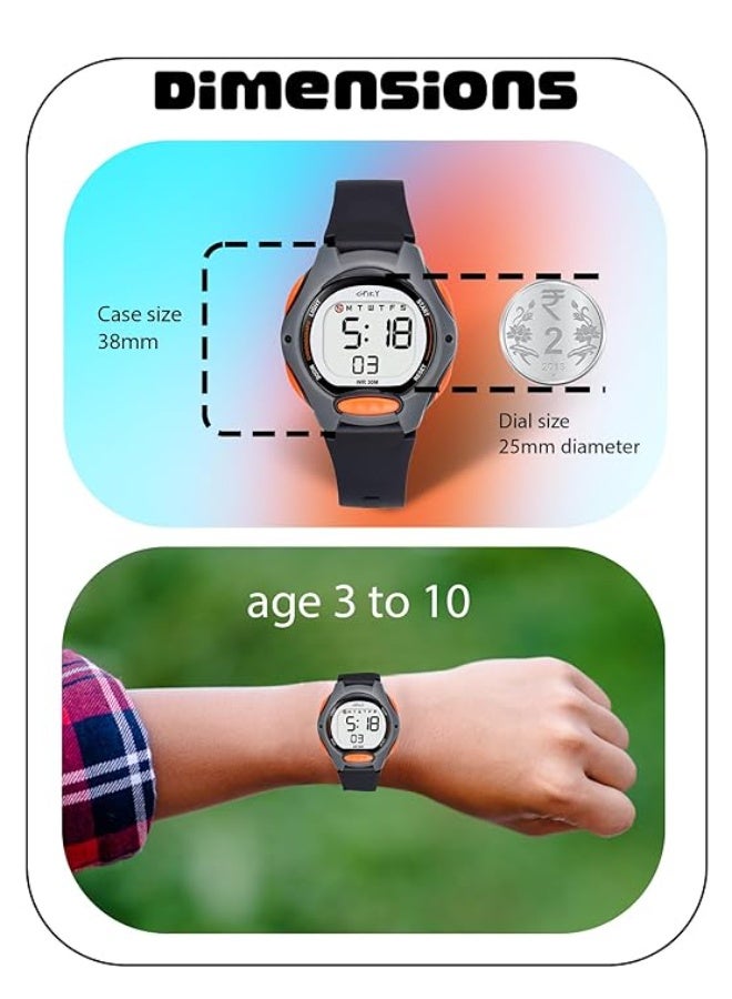 SPIKY Digital Sports Watch for Kids | Multifunctional with Luminous LED Display & Alarm | Water-Resistant & Silicone Strap | Best Birthday Gift Wrist Watches for Boys & Girls | Age 3-10 yrs - Image 4