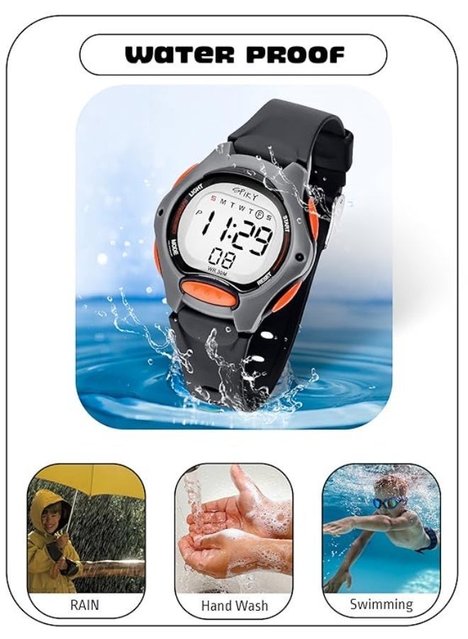 SPIKY Digital Sports Watch for Kids | Multifunctional with Luminous LED Display & Alarm | Water-Resistant & Silicone Strap | Best Birthday Gift Wrist Watches for Boys & Girls | Age 3-10 yrs - Image 2