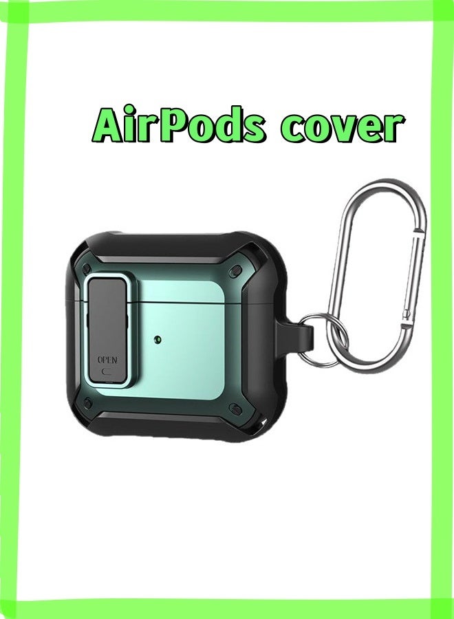 Wish Wireless Earphones Shockproof Bumblebee Silicone Protective Case with Switch for AirPods Pro Black/Green - Image 1