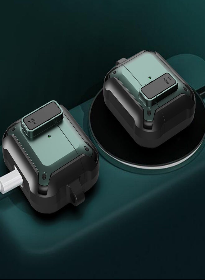 Wish Wireless Earphones Shockproof Bumblebee Silicone Protective Case with Switch for AirPods Pro Black/Green - Image 4