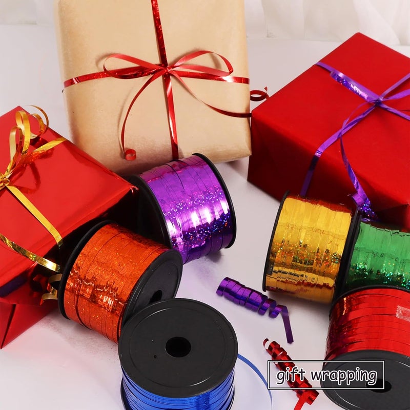 BEISHIDA 6 Assorted Colors Curling Ribbons Balloon String Ribbons - Rainbow Balloons 6 Rolls for Gift Warppping Birthday Easter Party Decorations - Image 5