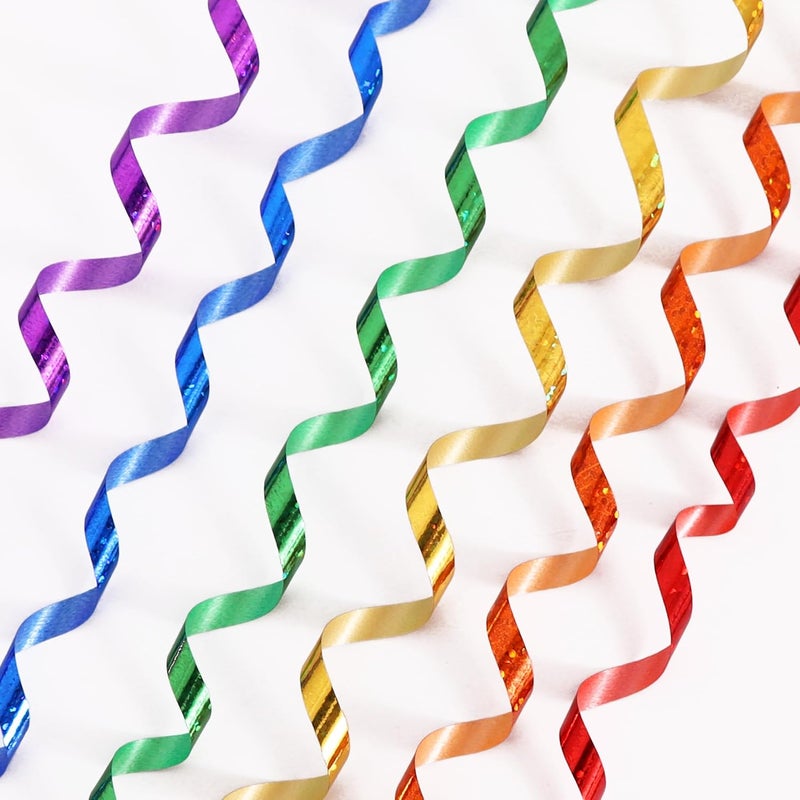 BEISHIDA 6 Assorted Colors Curling Ribbons Balloon String Ribbons - Rainbow Balloons 6 Rolls for Gift Warppping Birthday Easter Party Decorations - Image 3