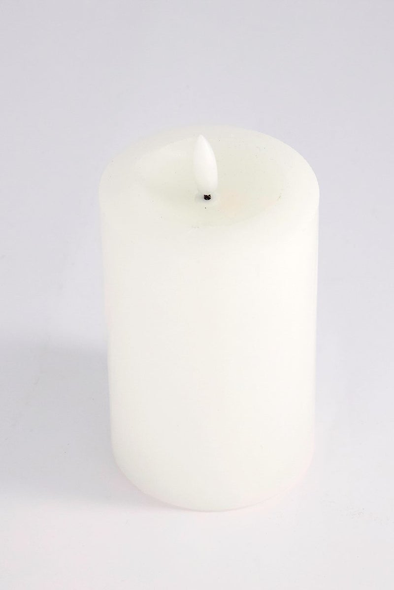 Muy Mucho LED Candle Thick Flame, White - Image 1