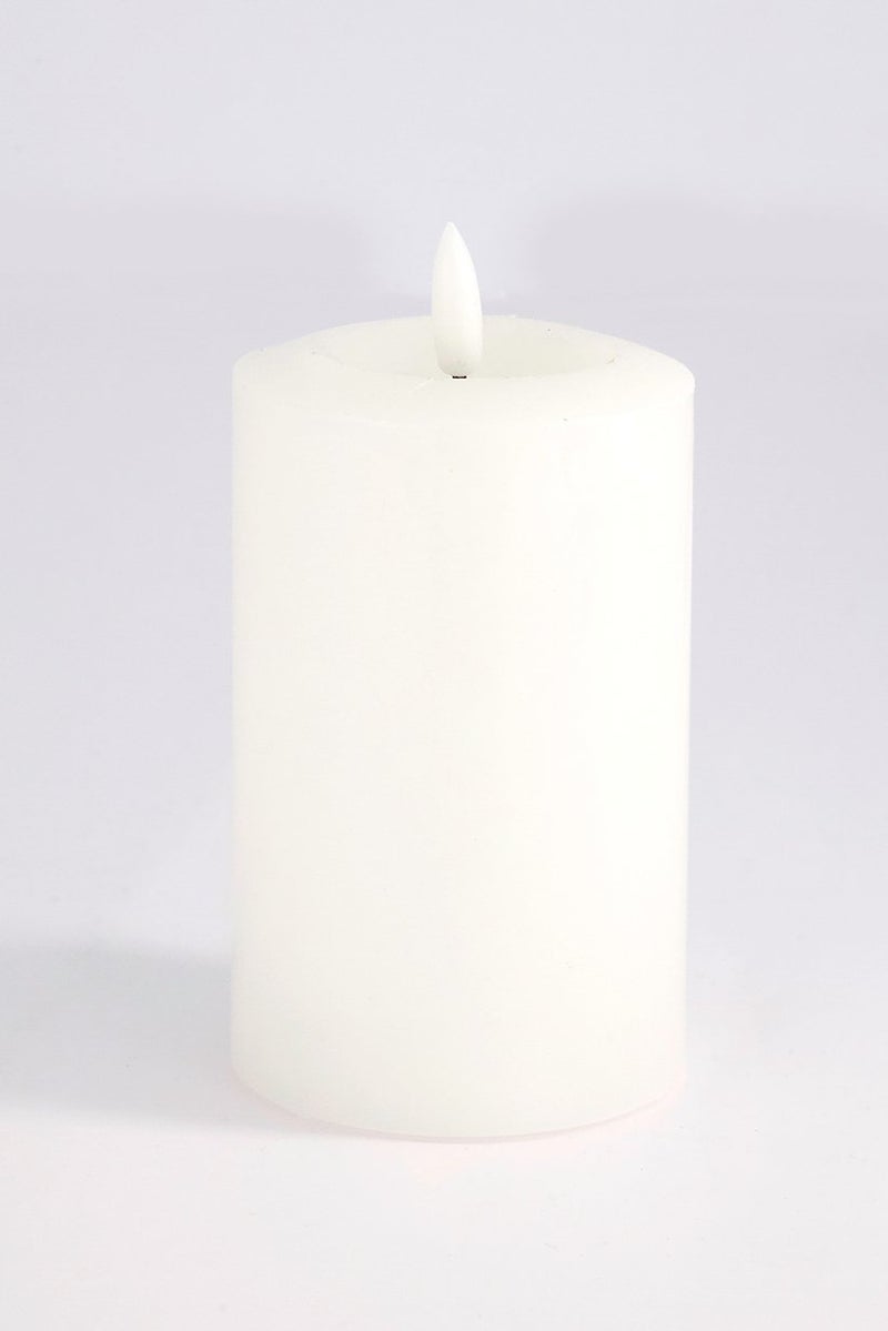 Muy Mucho LED Candle Thick Flame, White - Image 2