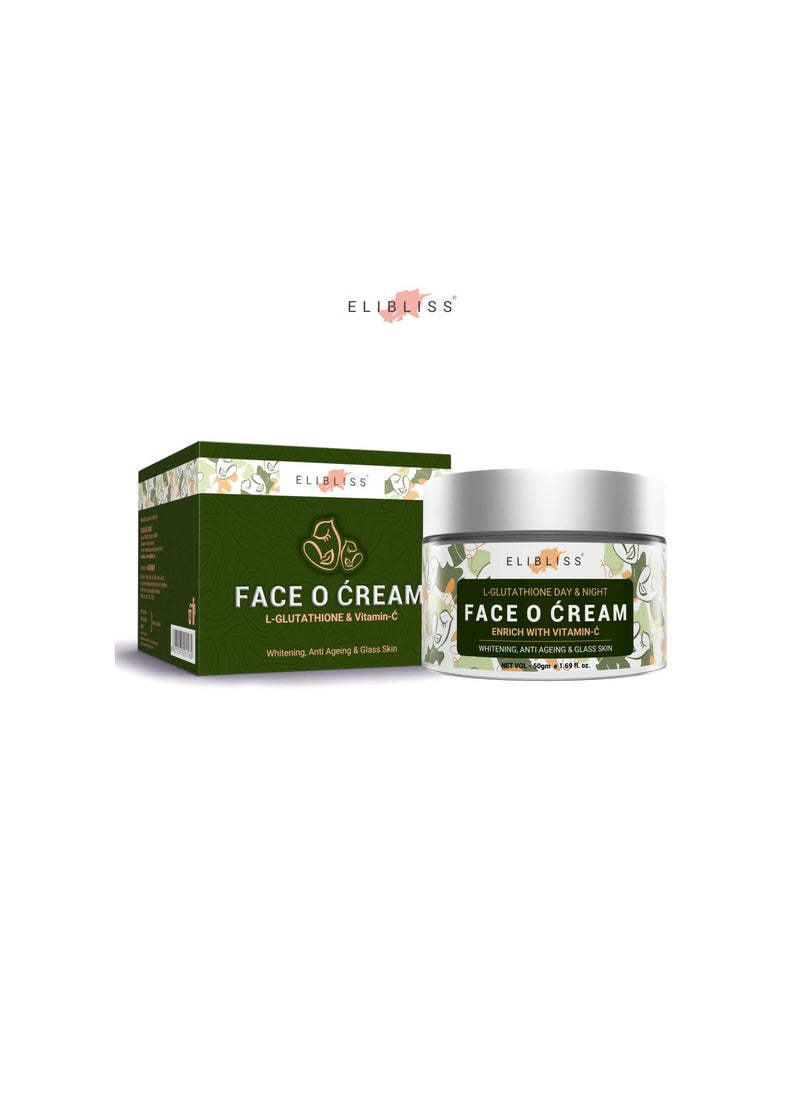 ELIBLISS - ELIBLISS FACE Cream 50ML And C Serum 30ml Night Skin Whitening Anti Ageing and Glass Skin Enrich with Vitamin - Image 1