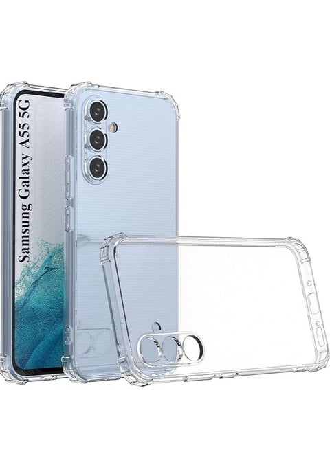 Samsung Galaxy A55 5G Clear Cover Case soft TPU Transparent Back Protective Case shock Absorbent Reinforced Corner for Samsung Galaxy A55 5G