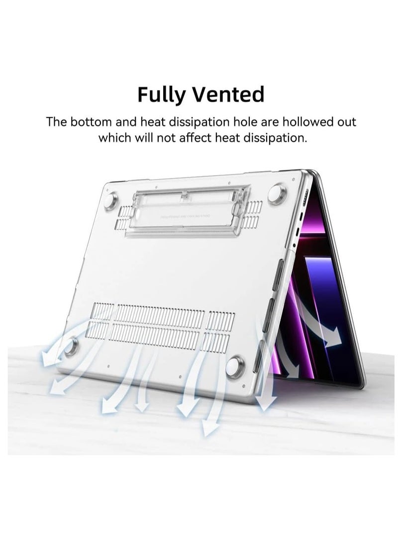 غطاء صلب غير لامع من Ecosystem مع حامل، متوافق مع MacBook Air 15 2023/15.3 بوصة (موديل A2941 مع شريحة M2) (A2941)
