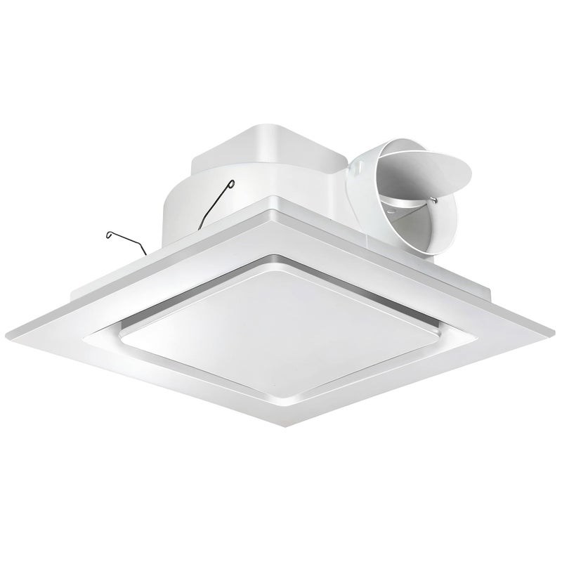 Orsong Bathroom Exhaust Fan 12" Panel Ultra Quiet without Lightï¼ˆ10x10 Mountï¼‰, 1.0 Sone 130CFM, 4" Duct for Bathroom/Garage/Home - Image 1