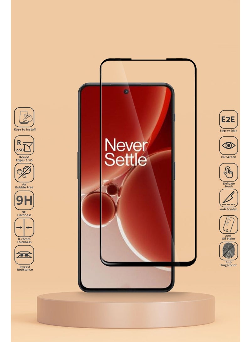 Techie واقي شاشة كامل من الزجاج المقوى عالي الجودة بدرجة صلابة 10H لهاتف OnePlus Nord CE3 - مضاد للخدش ومضاد لبصمات الأصابع ومضاد للفقاعات - Image 2