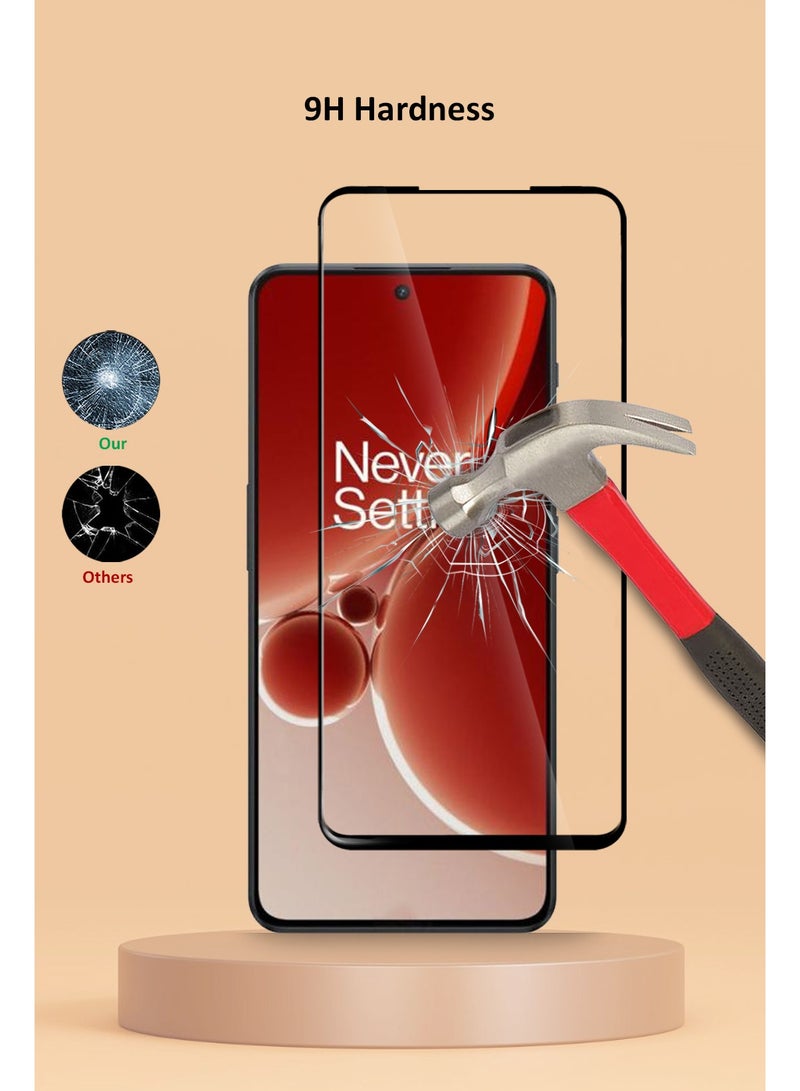 Techie واقي شاشة كامل من الزجاج المقوى عالي الجودة بدرجة صلابة 10H لهاتف OnePlus Nord CE3 - مضاد للخدش ومضاد لبصمات الأصابع ومضاد للفقاعات - Image 3