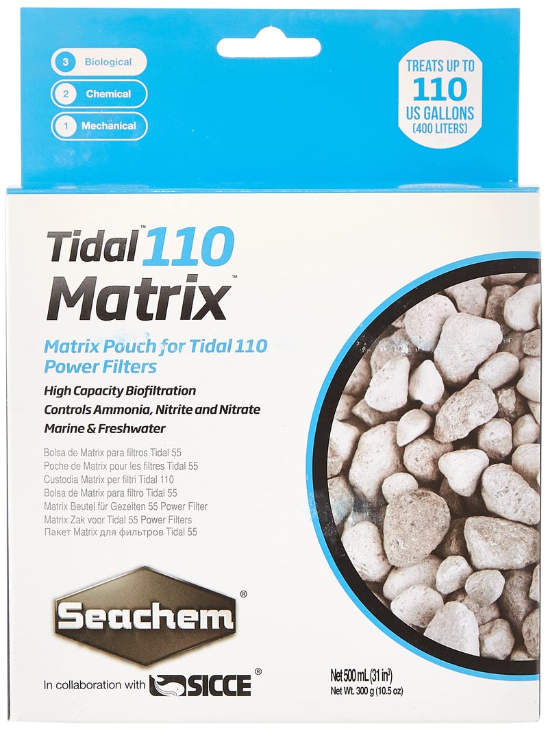 Seachem Matrix High Capacity Biofilter - Marine and Freshwater Tidal Filtration,White - Image 1