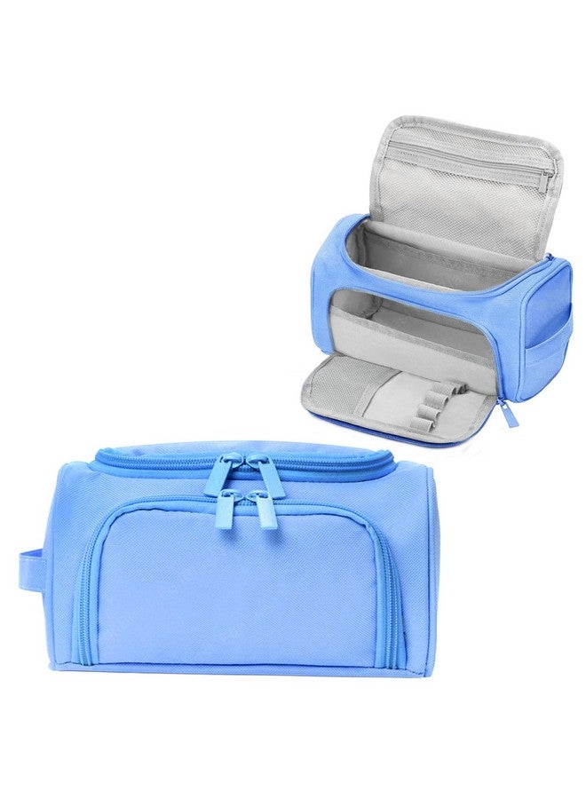 FunBlast Large Capacity Pencil Case, Multipurpose Zipper Portable Pencil Pouch Case, Aesthetic Pouch for Girls, Kawaii Pencil Case, Cute Pouches for Girls, Stationary Organizer Kit (Blue) - Image 1