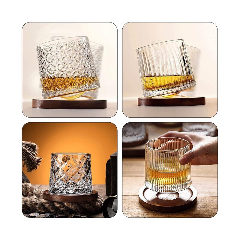 4 PCS Whiskey Glasses, Old Fashioned Whiskey Glasses with Luxury Box, 10 Oz Rocks Barware for Scotch, Bourbon, Liquor and Cocktail Drinks - Image 5