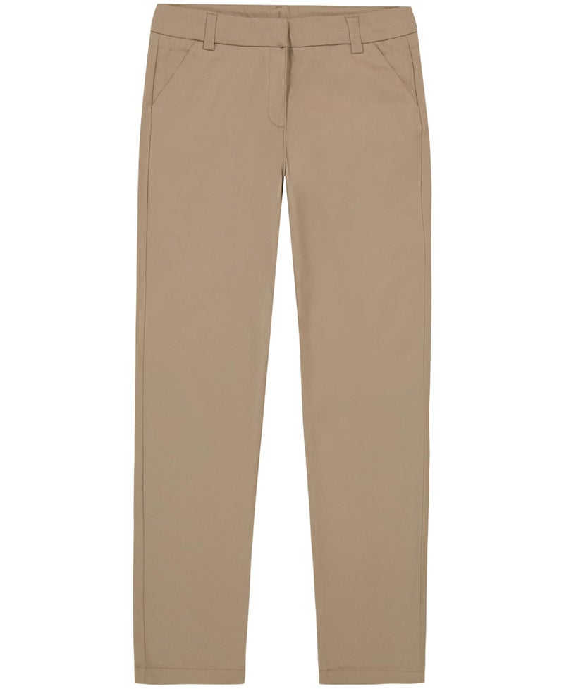 IZOD Girls' School Uniform Stretch Twill Skinny Pants, Khaki, 6